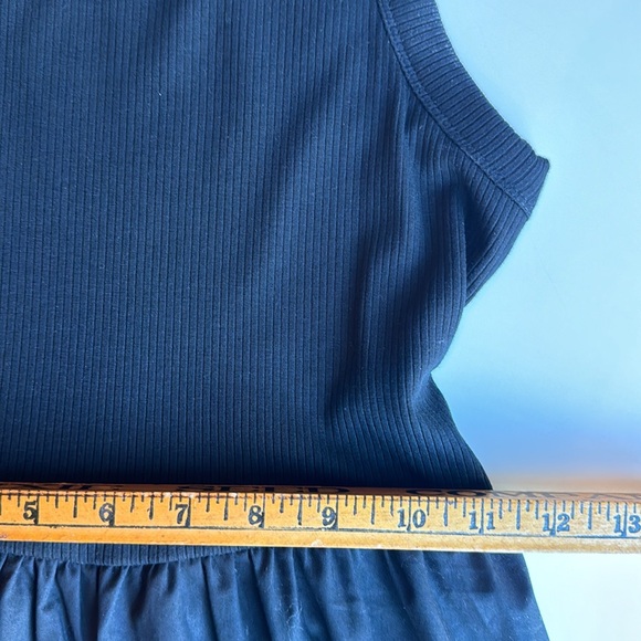 Old Navy Black Ribbed Tank Top Maxi Fit Flare Dress Womens Size S - Picture 9 of 10